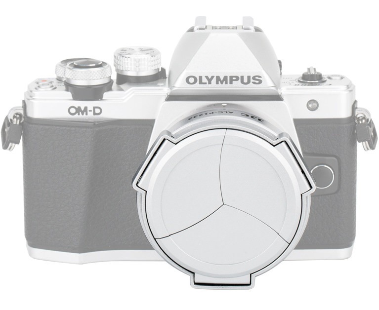 Автоматическая крышка для объектива Panasonic Lumix G Vario 12-32mm f/3.5-5.6 серебристая