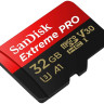 Карта памяти microSDHC UHS-I U3 Sandisk Extreme PRO 32 Гб, 100 МБ/с, Class 10 V30 A1
