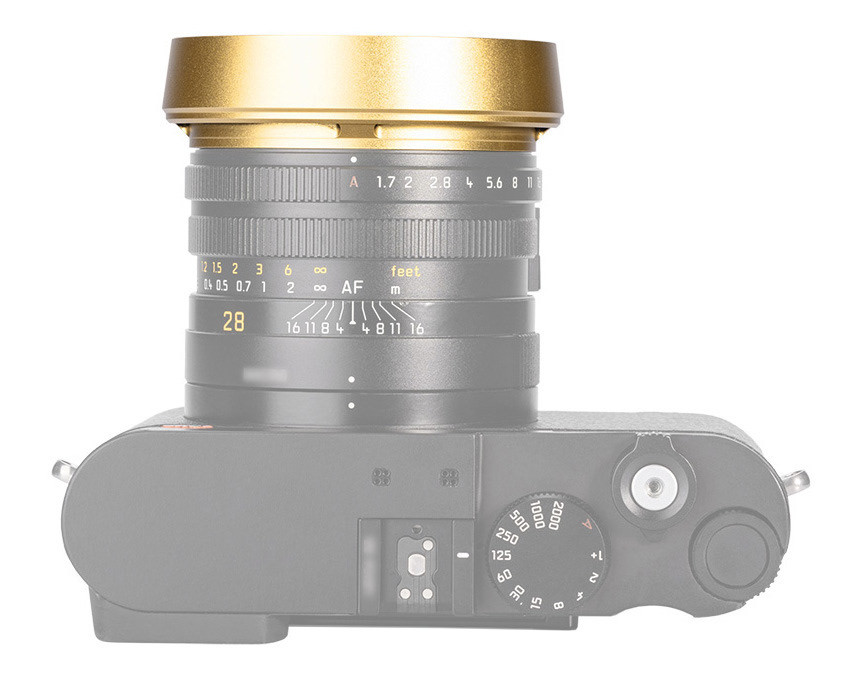 Бленда для Leica Q3 / Q2 / Q с крышкой (золотой цвет)