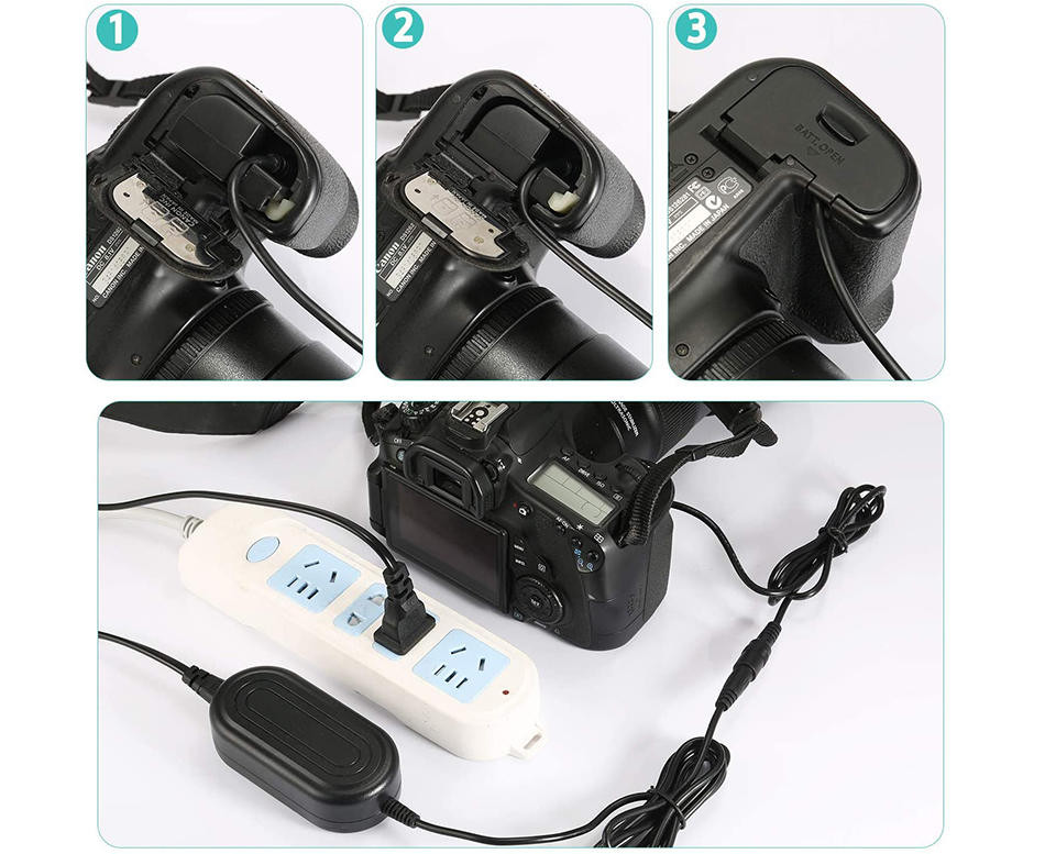 Сетевой адаптер для камер с аккумулятором Canon LP-E6 / LP-E6N (DR-E6)