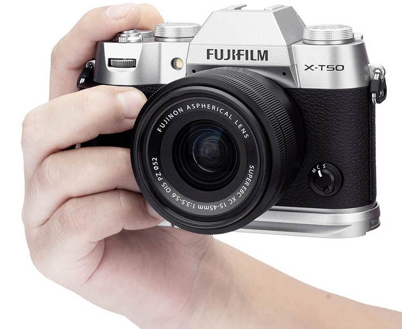 L-образная рукоятка для Fujifilm X-T50 (серебристый цвет)