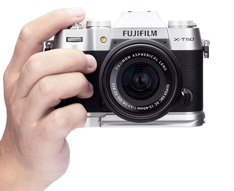 L-образная рукоятка для Fujifilm X-T50 (серебристый цвет)