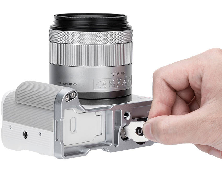 L-образная рукоятка для Canon EOS R50 V (серебристый цвет) L-образная рукоятка для Canon EOS R50 V (серебристый цвет)