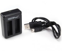 Зарядное устройство для 2-х аккумуляторов GoPro HERO 4