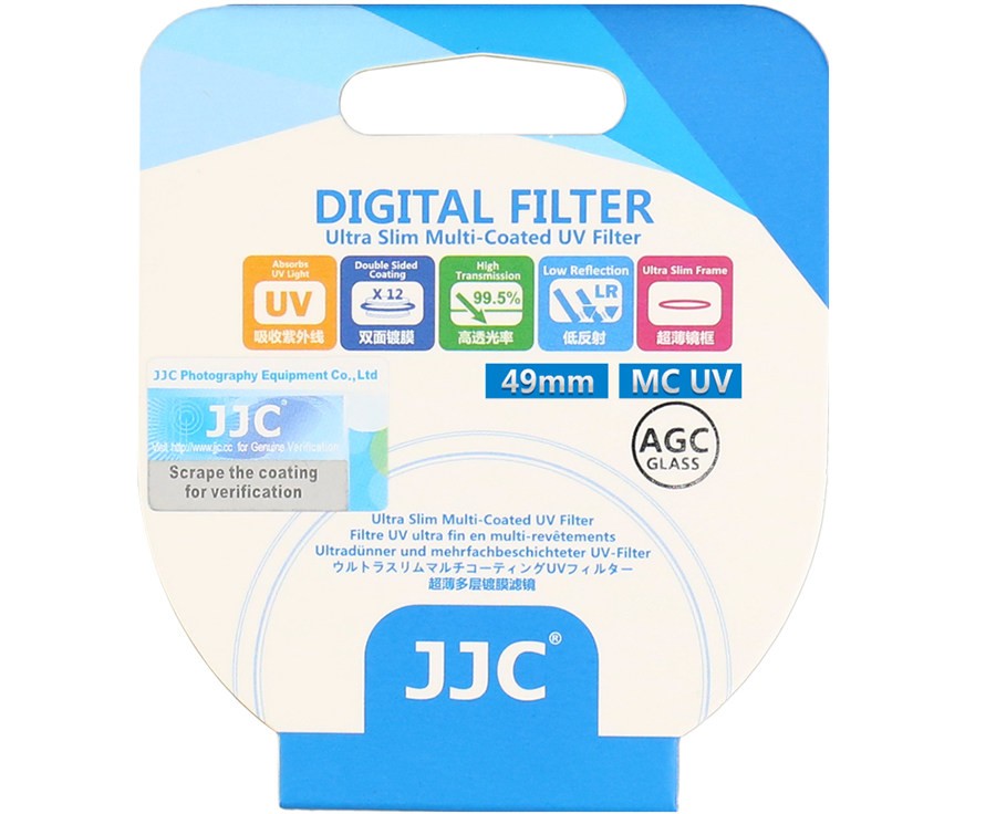 Светофильтр 49 мм JJC MCUV Ultra-Slim серебристая оправа