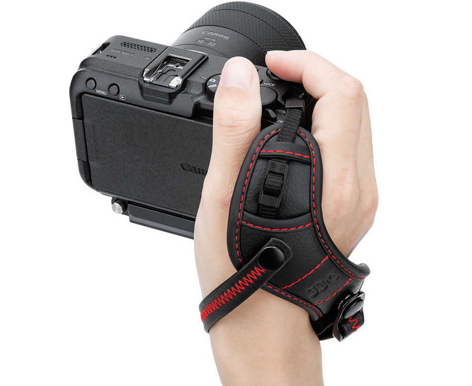 Кистевой ремень для зеркальных и беззеркальных камер с площадкой Arca-Swiss (красный)