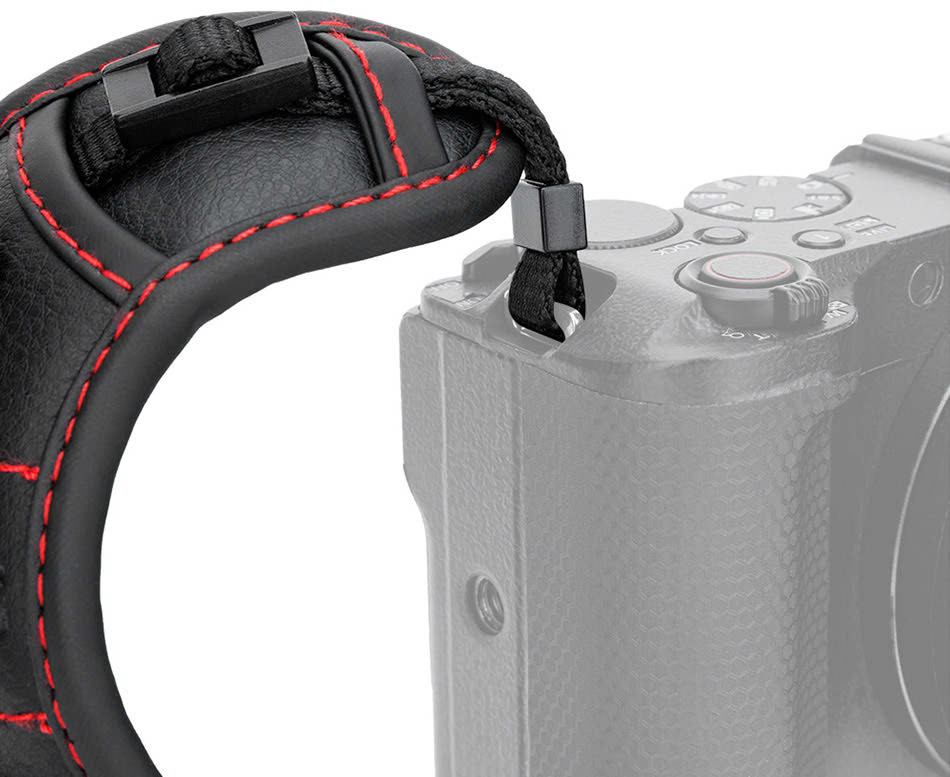 Кистевой ремень для зеркальных и беззеркальных камер с площадкой Arca-Swiss (красный)