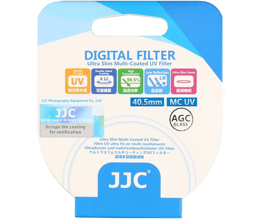 Светофильтр 40.5 мм JJC MCUV Ultra-Slim серебристая оправа