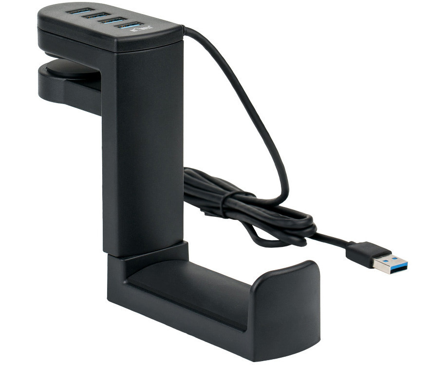 Держатель для наушников поворотный с четырьмя USB 3.0 портами