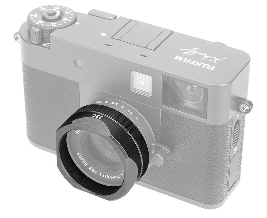 Бленда квадратная с крышкой для Fujifilm X Half (тёмно-серый цвет)