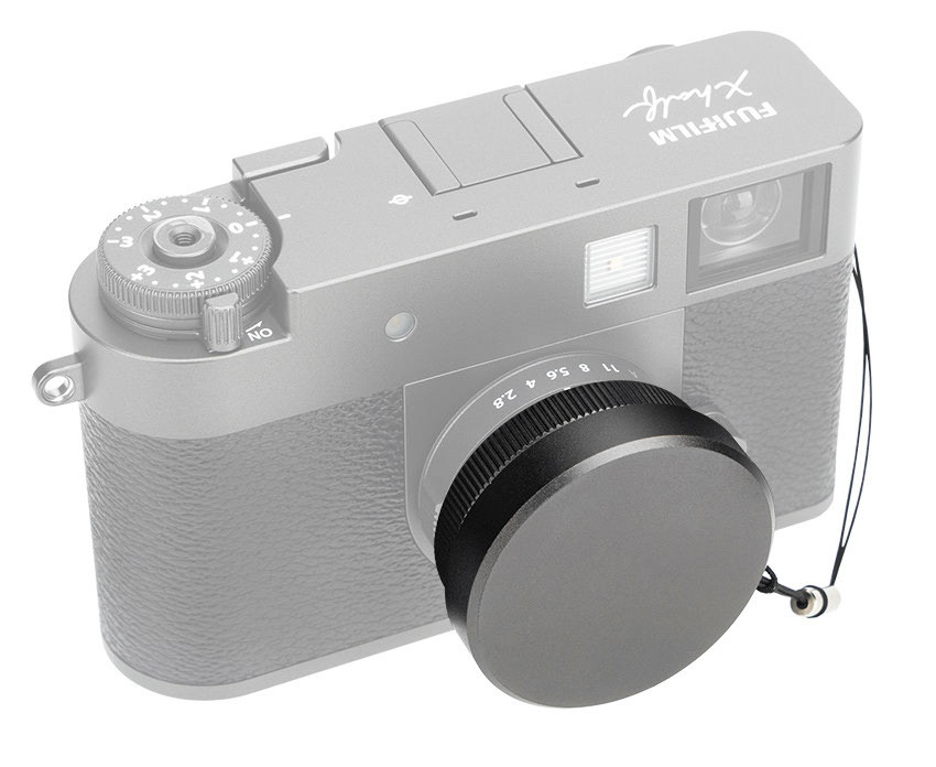 Бленда квадратная с крышкой для Fujifilm X Half (тёмно-серый цвет)