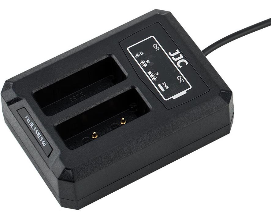 Зарядное устройство для двух аккумуляторов Olympus BLS-5 / BLS-50 / BLS-1