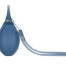 Груша воздушная для оптики с двумя клапанами, мягким соплом и ремешком (прозрачная синяя)