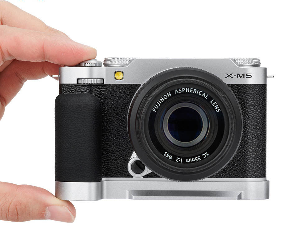 L-образная рукоятка для Fujifilm X-M5 (серебристый цвет)