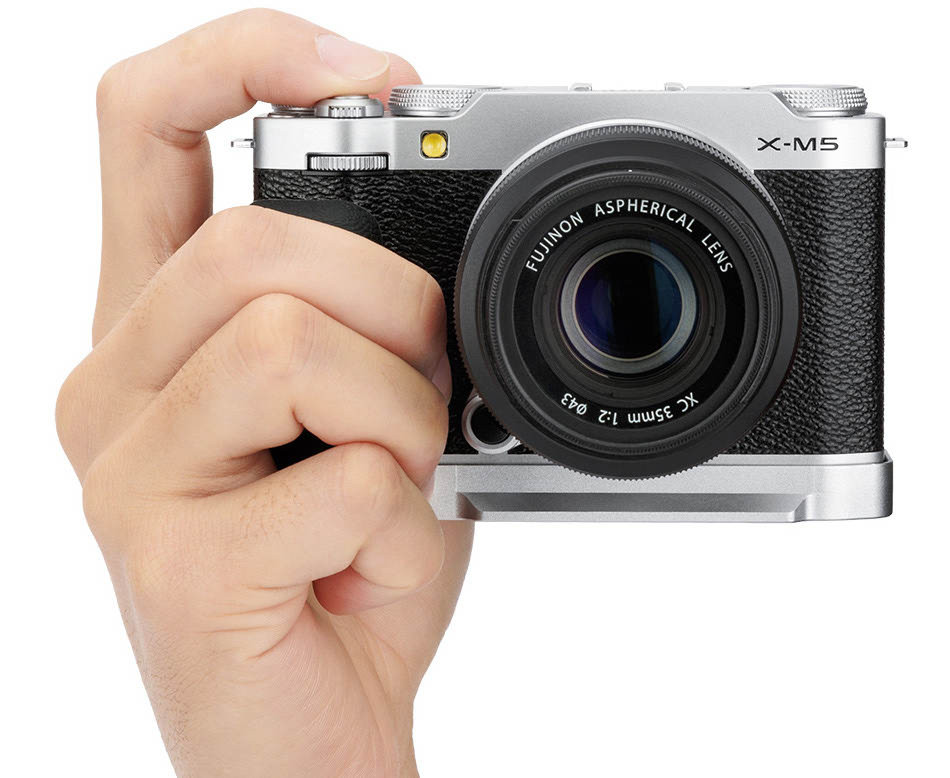 L-образная рукоятка для Fujifilm X-M5 (серебристый цвет)