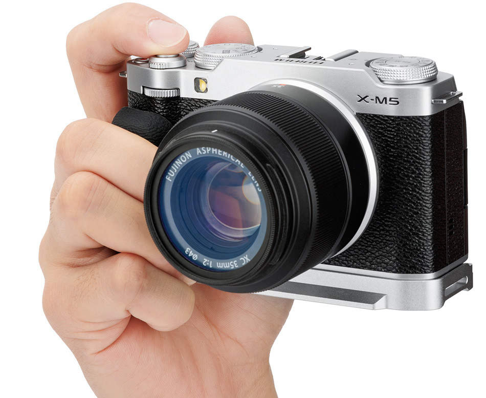 L-образная рукоятка для Fujifilm X-M5 (серебристый цвет)