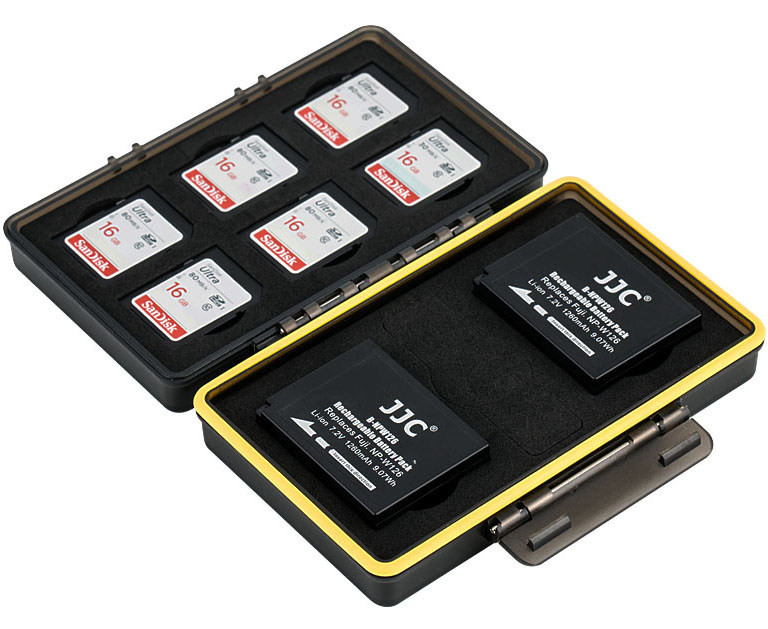 Защитный бокс для двух Fujifilm NP-W126 и карт памяти SD Card