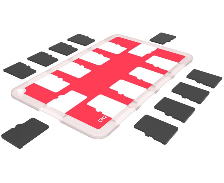 Компактный защитный футляр для флеш карт (10x MicroSD)
