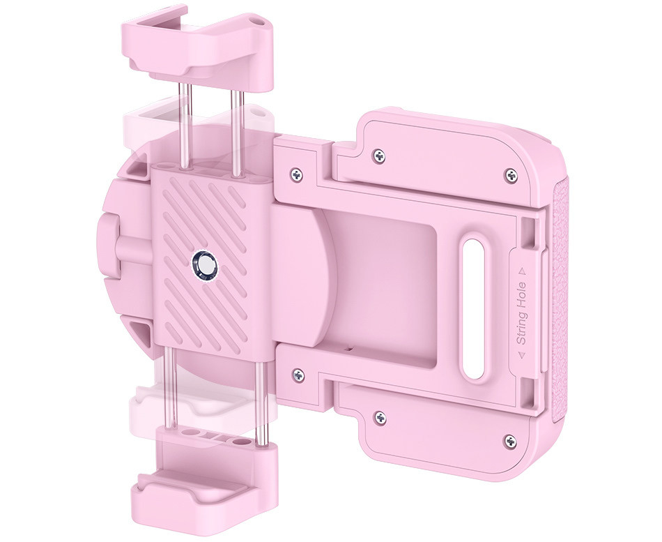 Рукоятка для смартфона с кнопкой спуска затвора (розовый цвет)