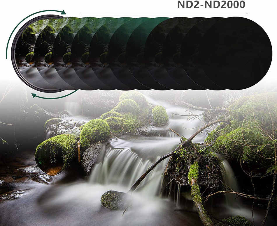 Светофильтр Variable ND 86 мм Green.L MRC Waterproof (ND2-ND2000)