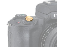 Мягкая спусковая кнопка безрезьбовая (темное золото) вогнутая