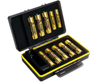 Защитный бокс на восемь AA и два AAA аккумулятора с тестером уровня заряда