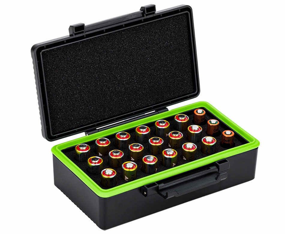 Защитный бокс на двадцать одну батарею типа 23A / VA23GA / A23 / MN21 / V23GA / 27A / VA27GA / A2 / MN2 / V27GA