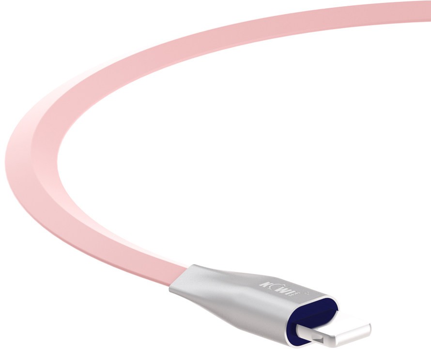 Кабель Lightning / USB 1.2 м с подсветкой коннектора (розовый цвет)