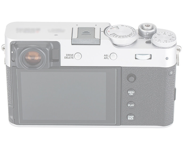 Защитная заглушка на горячий башмак камер Fujifilm (серебристая)