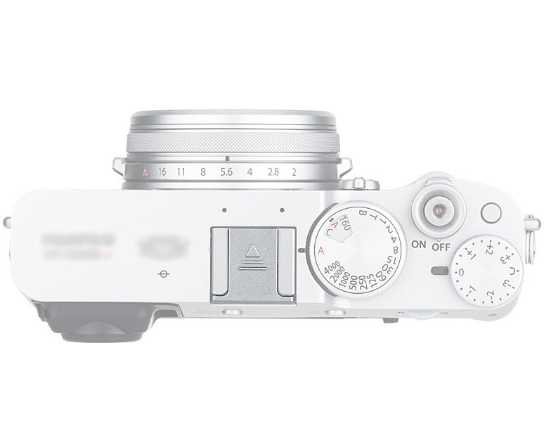 Защитная заглушка на горячий башмак камер Fujifilm (серебристая)