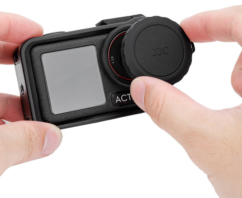 Силиконовая защитная крышка объектива DJI Osmo Action 5 Pro / 4 / 3 с держателем