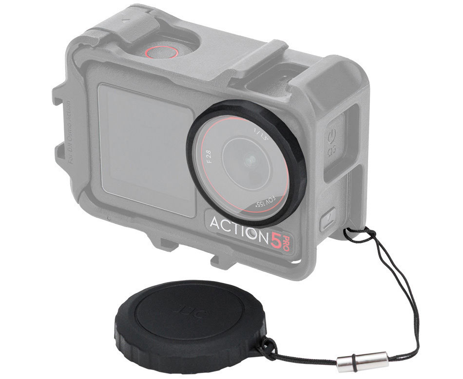 Силиконовая защитная крышка объектива DJI Osmo Action 5 Pro / 4 / 3 с держателем