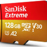 Карта памяти microSDXC UHS-I U3 Sandisk Extreme 128 Гб, 190 МБ/с, Class 10 V30 A2