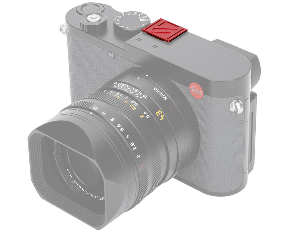 Заглушка на горячий башмак для камер Leica Q2 / Q3 / Q3 43 (красный цвет)