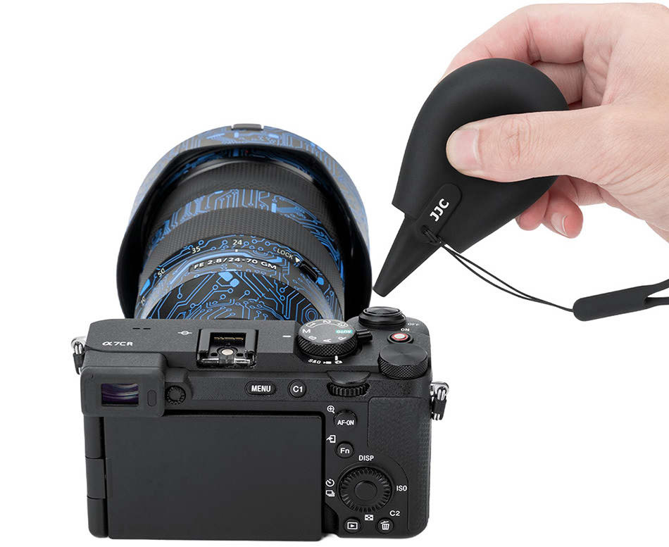 Компактная дорожная воздушная груша для оптики и электроники (чёрный цвет)