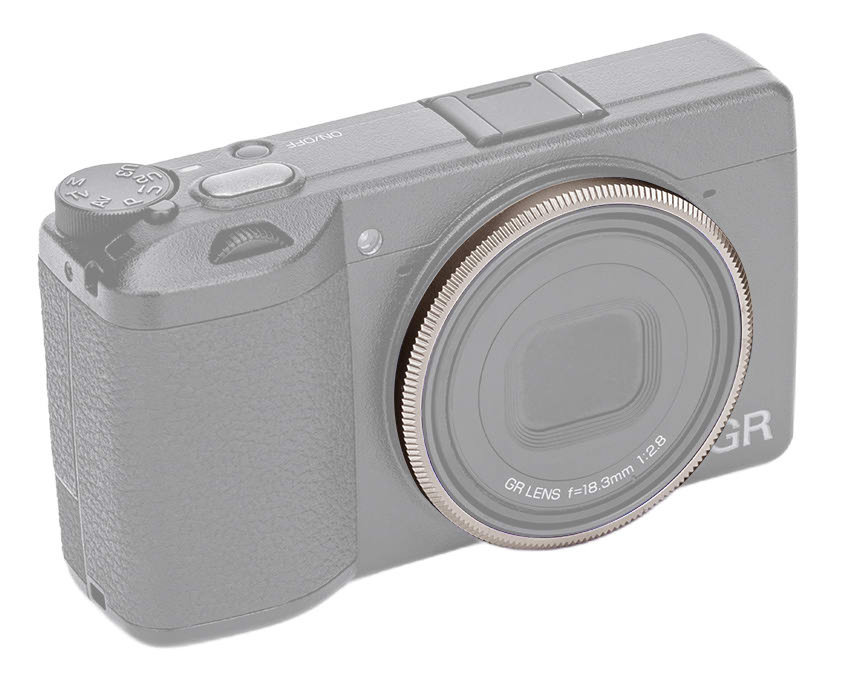 Декоративное кольцо для объектива Ricoh GR IV (тёмно-серое)