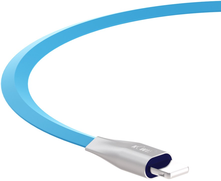 Кабель Lightning / USB 1.2 м с подсветкой коннектора (синий цвет)