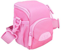 Сумка для компактных фотокамер с дождевиком (розовая)