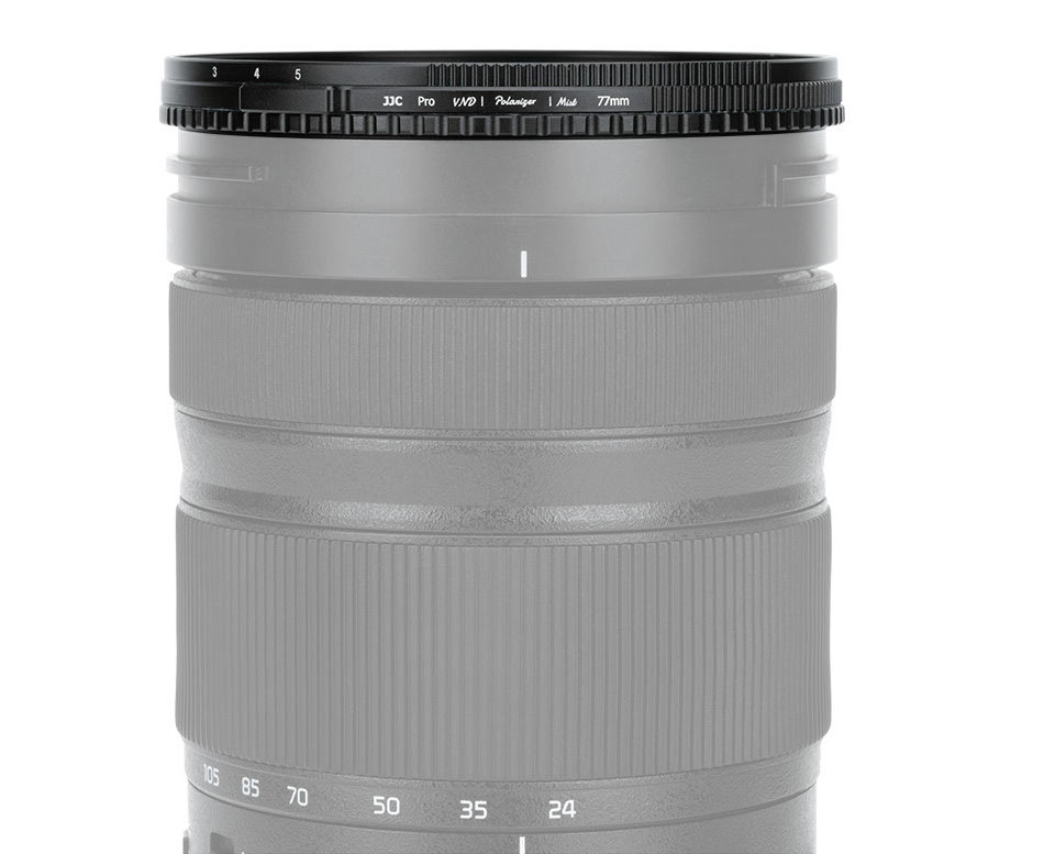 Гибридный светофильтр 77 мм JJC VND 1-5 stop + CPL + 1/4 Black Mist