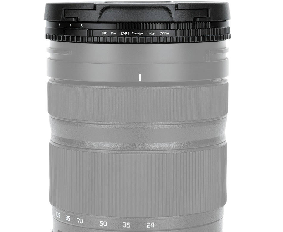 Гибридный светофильтр 77 мм JJC VND 1-5 stop + CPL + 1/4 Black Mist