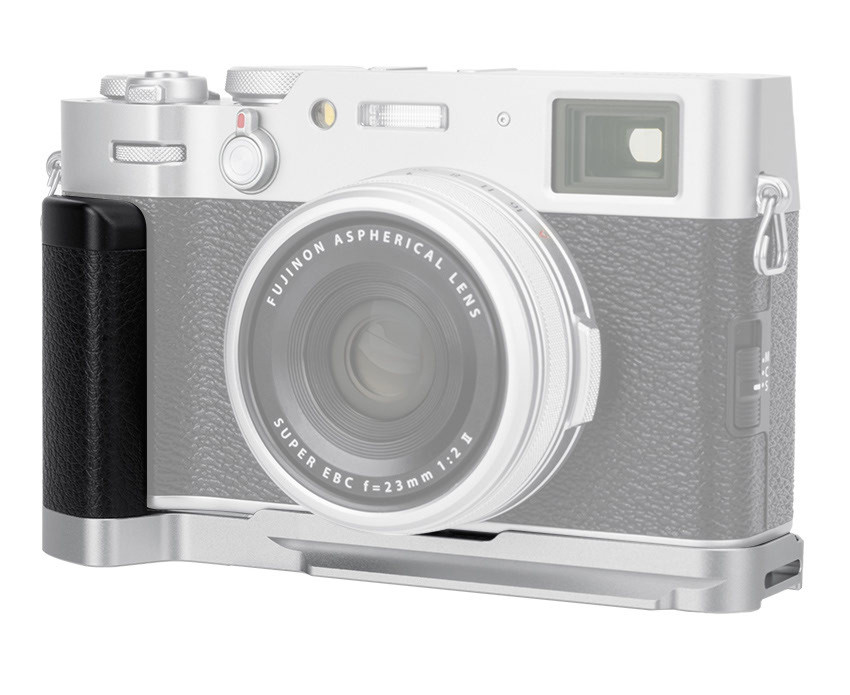 L-образная рукоятка для Fujifilm X100V / X100F (серебристая)