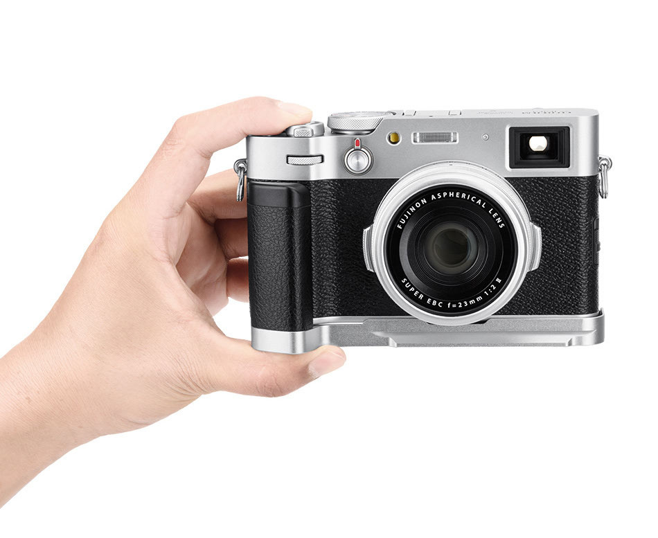 L-образная рукоятка для Fujifilm X100V / X100F (серебристая)