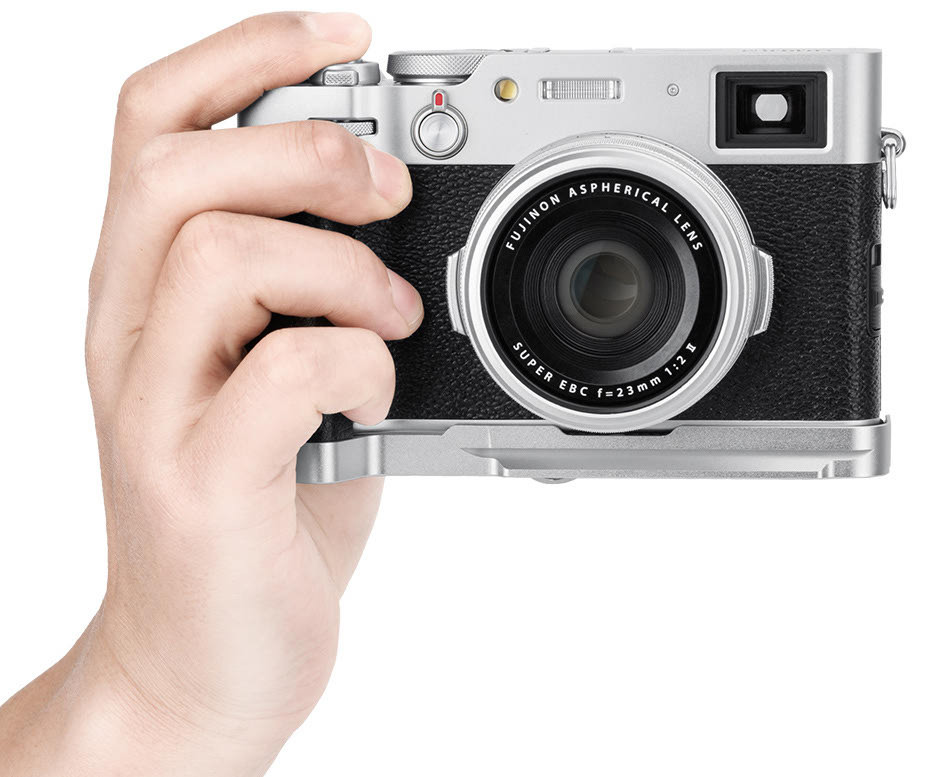 L-образная рукоятка для Fujifilm X100V / X100F (серебристая)