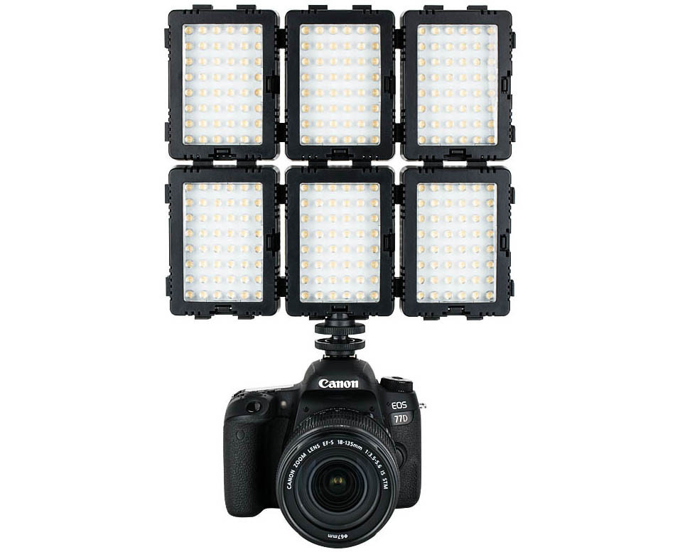 Компактный накамерный свет LED панель для фото и видео камер