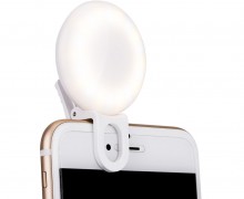 Селфи-кольцо для смартфона (белый цвет)