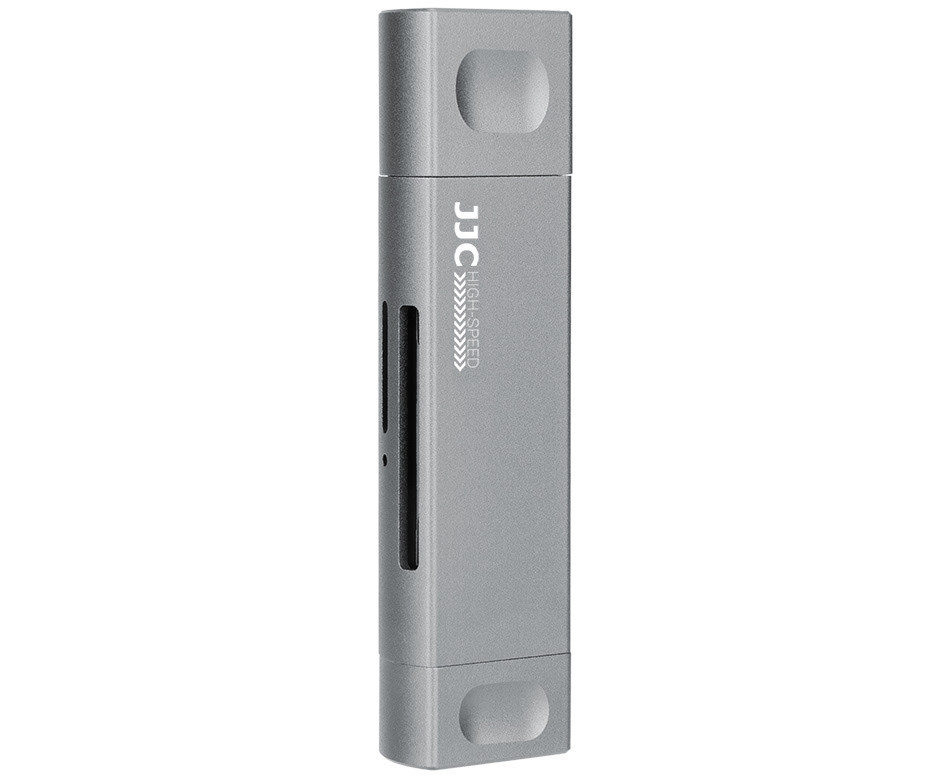 Картридер USB 3.0 / Type-C / MicroUSB OTG для SD и MicroSD карт памяти до 1 Тб (серый)