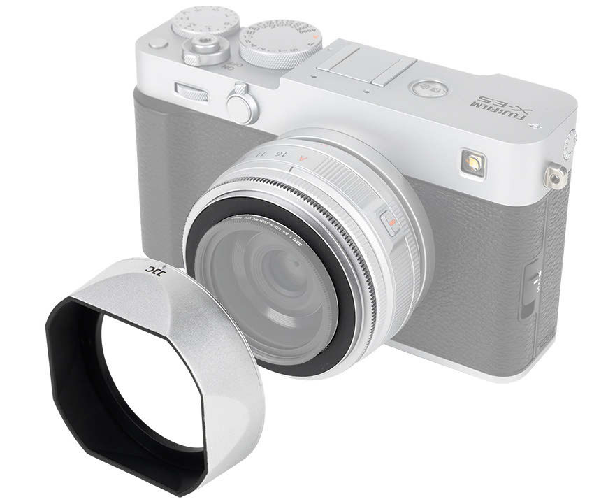 Бленда JJC LH-JXF23M2 SILVER для Fujifilm XF 23mm f/2.8 R WR, XF 27mm f/2.8 R WR, XF 27mm f/2.8 серебристая Бленда JJC LH-JXF23M2 SILVER для Fujifilm XF 23mm f/2.8 R WR, XF 27mm f/2.8 R WR, XF 27mm f/2.8 серебристая
