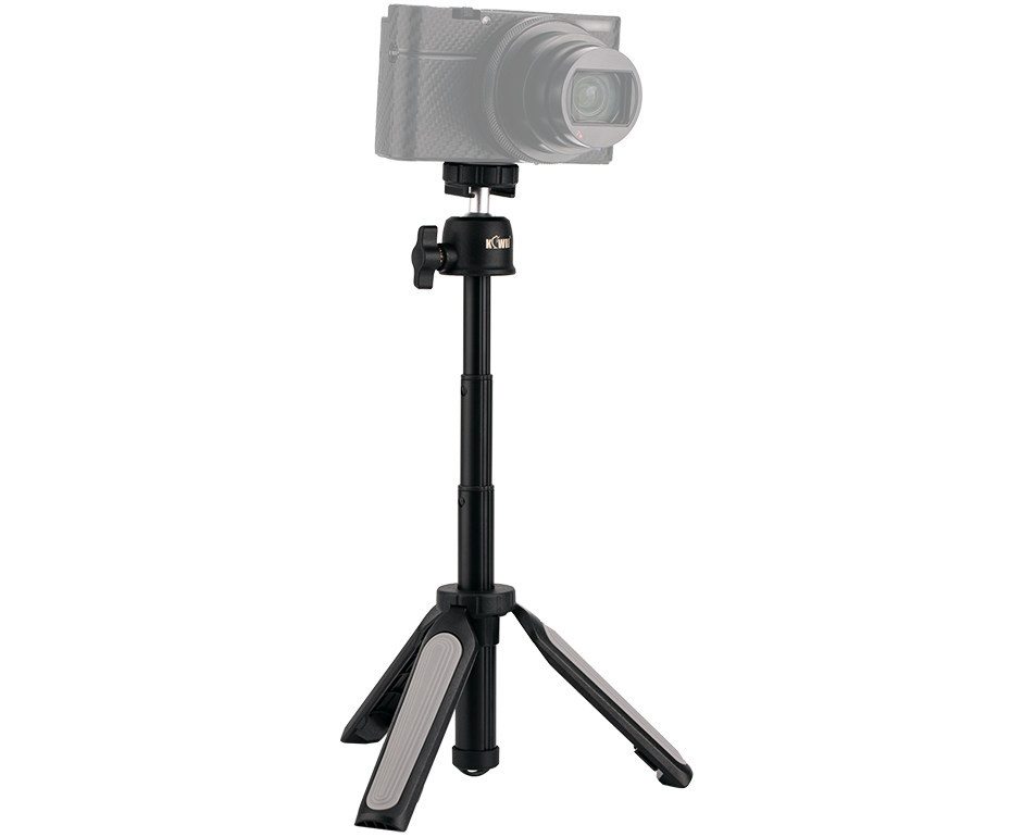 Мини штатив-монопод с регулируемой высотой, холодным башмаком, держателем смартфона и креплением для экшн камер