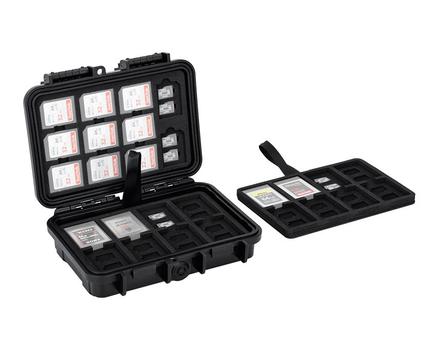 Защитный бокс на 76 шт microSD, 22 шт SD и 16 шт CFexpress Type B или XQD