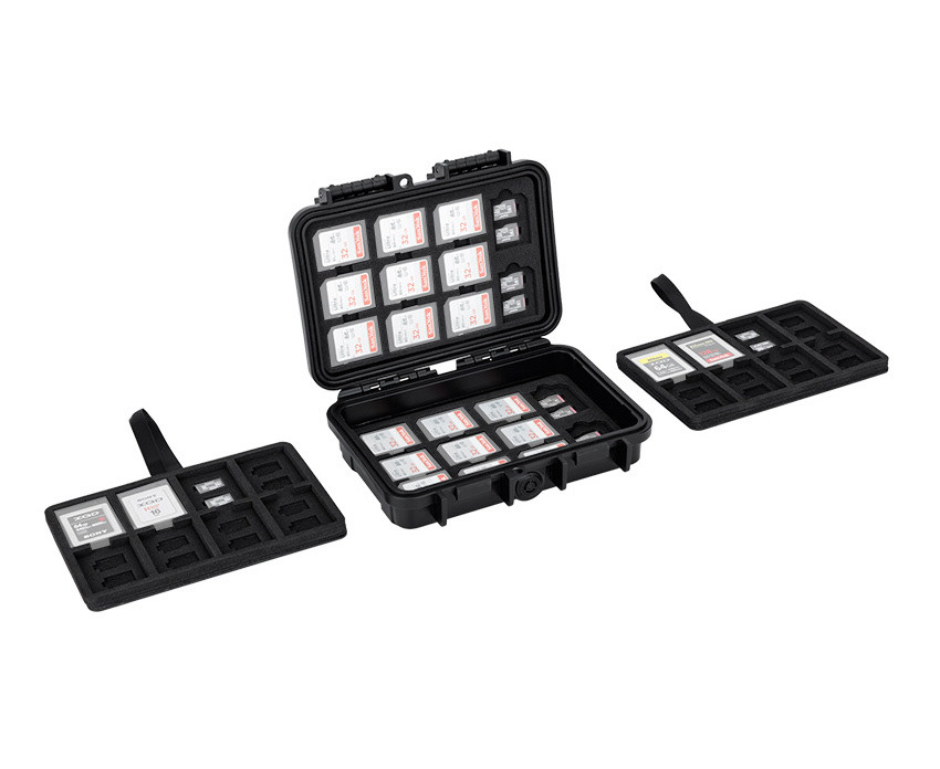 Защитный бокс на 76 шт microSD, 22 шт SD и 16 шт CFexpress Type B или XQD